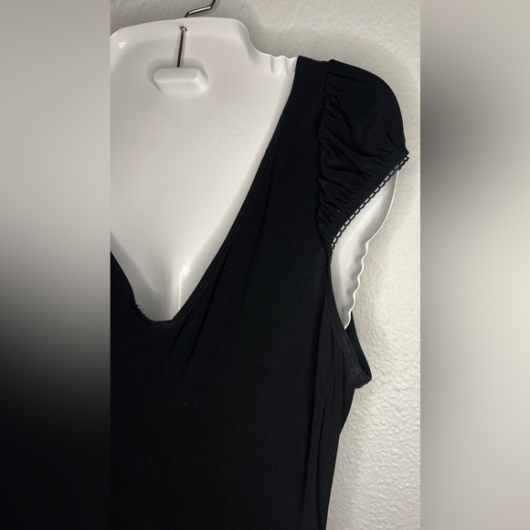 Fire Los Angeles Black Lace Trim Midi Dress – Size M (NWT) 🖤 - Picture 4 of 6